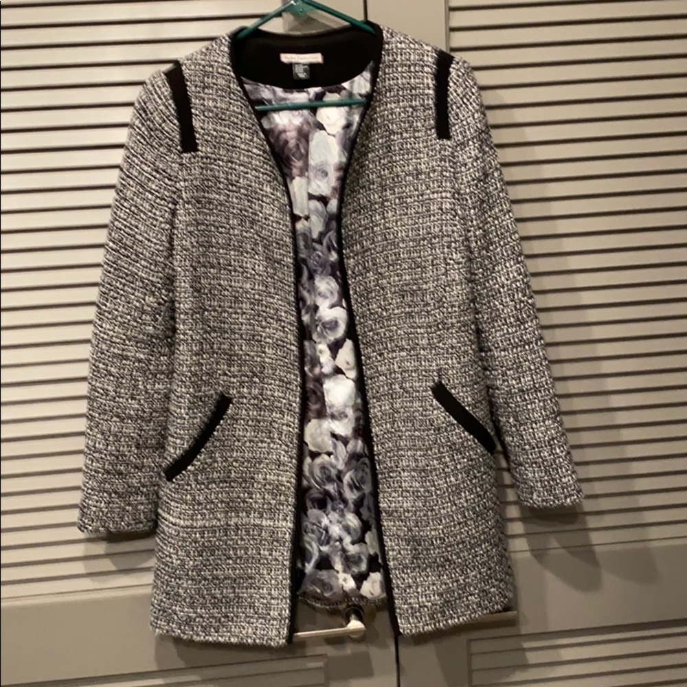 Dalia Collection black and white coat